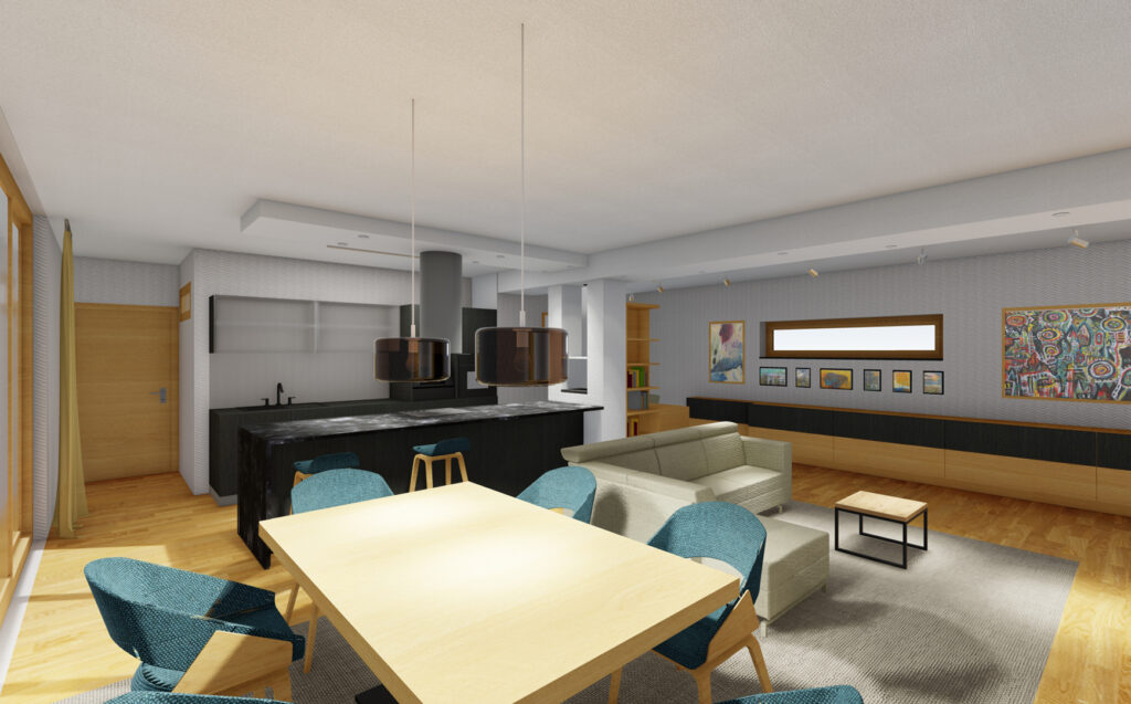 Interior of a family house